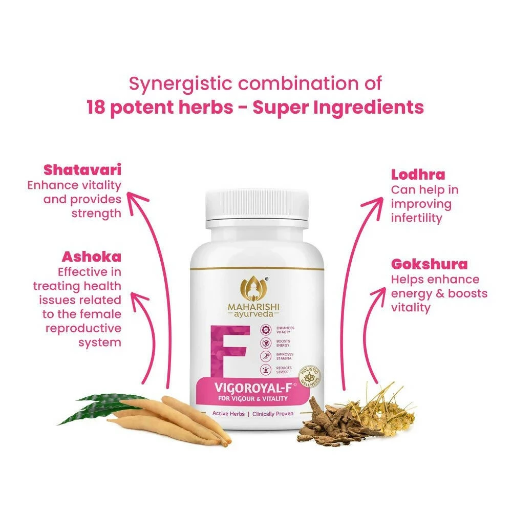 Maharishi Ayurveda Vigoroyal-F Tablets for Women, 60 Tablets-6.webp